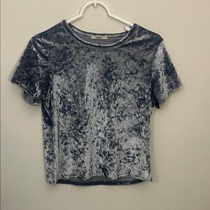 Acemi Velvet Short Sleeve Top